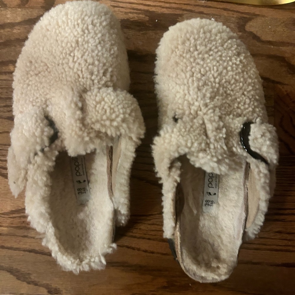 Papillio Cream Fuzzy Slippers